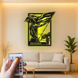 Personalisierte LED-beleuchtete Metall-Wandkunst mit Color-Guard-Silhouette – Geschenk für Performer und Schlafzimmerdeko