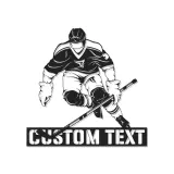 Personalisierte Hockey Wandkunst | Individuelles LED Metallschild für das Spielzimmer | Geschenk für Hockeyspieler