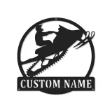 Custom Snowmobile LED Sign | Personalized Metal Wall Art | Winter Sports Decor for Cabin, Garage & Home