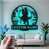 Personalisiertes LED-Licht Metallschild Romantischer Tanz - Geschenk für Paare im Schlafzimmer oder Wohnzimmer