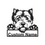 Cartel de metal personalizado con luz LED de perro Terrier, regalo para padres de mascotas, decoración para salón o entrada 1