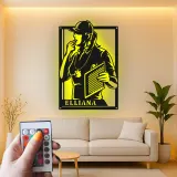 Décoration murale en métal LED personnalisée pour entraîneur - Cadeau pour entraîneurs, décoration de bureau pour passionnés de sport