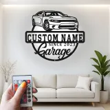 Personalisierte LED-Metall-Wandkunst für die Autogarage – Geschenk für Auto-Enthusiasten, Garagendekor-Schild 1