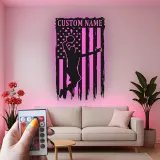 Insegna in metallo personalizzata con luce LED per giocatore di basket - Regalo sportivo per atleti e decorazione per sala giochi