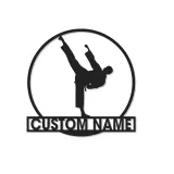 Cartel LED de karate a medida | Arte mural de metal personalizado de artes marciales | Decoración para dojo y regalo para luchador