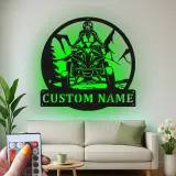 Custom ATV Rider Led Light Metal Wall Art Gift for Outdoor Enthusiasts Adventure Decor for Game Room