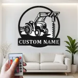 Personalisierte LED-beleuchtete Metall-Wandkunst Traktor Geschenk für Landwirte