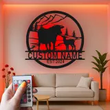 Custom Farm Scene Led Light Metal Wall Art Personalized Rancher Gift Rustic Home Decor for Farmhouse