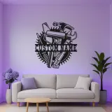 Panneau en métal de menuiserie personnalisé | Décor d'atelier pour bricoleur | Art mural en métal LED | Cadeau pour artisan