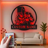 Cartel de metal LED personalizado para soldadores, regalo para mecánicos, decoración de taller