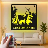 Cartel de metal LED personalizado Burro Regalo rústico para decoración del hogar para amantes de los animales