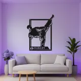 Insegna in metallo LED Karate | Insegna personalizzata per arti marziali | Decorazione con nome del combattente per dojo e palestra | Regalo Taekwondo