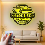 Insegna in metallo LED personalizzata per auto classiche regalo per appassionati di auto decorazione per garage 3