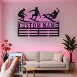 Panneau LED surfeur personnalisé | Art mural en métal personnalisé | Décoration de maison de plage et éclairage côtier | Cadeau pour amateur de surf