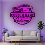 Insegna in metallo LED personalizzata per auto classiche regalo per appassionati di auto decorazione per garage