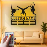 Cartel de metal personalizado con luz LED Breakdancer, regalo personalizado para bailarines, decoración de estudio de danza