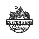 Cartel LED de motocicleta personalizado | Decoración de garaje vintage personalizada | Regalo para motociclistas