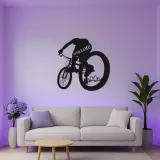 Insegna in Metallo per Mountain Biker Personalizzata | Arte da Parete LED per Ciclisti | Regalo per MTB e Decorazione Garage