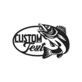 Enseigne de pêche sur mesure en métal | Décor LED avec prénom de pêcheur | Décoration rustique pour maison de lac, chalet et man cave