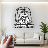 Cartel de metal LED personalizado de Shih Tzu para regalo de amante de perros, decoración de mascotas en el salón 1