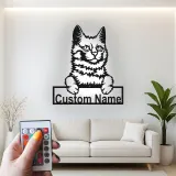 Décoration murale en métal personnalisée avec lumière LED pour les amoureux des animaux