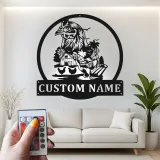 Custom Farmhouse Chicken Led Light Metal Wall Art Personalized Gift for Farmers Rustic Kitchen or Barn Decor