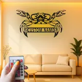 Custom Crab Led Light Metal Wall Art Personalized Coastal Gift for Beach Lovers Nautical Decor for Beach House