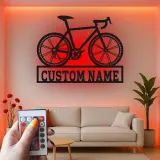 Insegna in metallo LED personalizzata per ciclisti regalo per garage o decorazione per man cave
