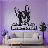 French Bulldog LED Metal Wall Art | Custom Dog Name Sign | Personalized Pet Lover Gift | Modern Home Decor