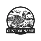 Insegna in metallo LED personalizzata per Dodo - Regalo unico per amanti della natura - Decorazione per soggiorno o ufficio