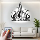 Kraken Octopus LED Metal Sign | Custom Nautical Wall Art | Personalized Tentacles Decor for Business & Ocean Lovers