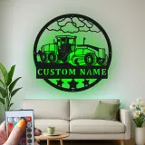 Cartel de metal LED de tractor personalizado Regalo para agricultores Decoración de granja para entusiastas de tractores