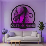 Cartel de metal LED personalizado de hélice, regalo náutico para amantes de los barcos, decoración costera