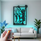Décoration murale en métal personnalisée avec rétroéclairage Cheerleader - Cadeau de cheerleading pour sa chambre ou décoration de gym