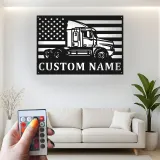 Insegna in metallo LED personalizzata per camion semi, regalo per camionisti, decorazione per garage o man cave 10