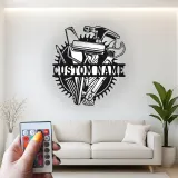 Custom Tool Set Led Light Metal Wall Art Personalized Gift for Handyman Garage Workshop Decor 1