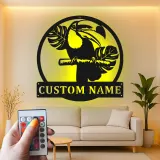 Panneau LED Toucan Personnalisé | Décoration Murale en Métal pour Patio & Décor Tropical | Cadeau pour Amateurs d'Oiseaux