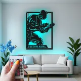 Insegna LED Personalizzata Arti Marziali | Arte Murale in Metallo Karate Personalizzata | Regalo per Combattente | Decorazione Dojo e Studio