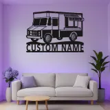 Personalized Food Truck Sign | Backlit LED Metal Wall Art | Custom Restaurant & Kitchen Decor | Chef Owner Gift