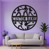 Insegna Karate Personalizzata con LED | Arte Murale in Metallo con Nome Personalizzato per Dojo | Regalo Decorativo per Combattente