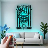 Insegna personalizzata per portiere di hockey | Arte murale LED in metallo | Decorazione per camera da adolescente e man cave | Regalo per giocatore di hockey