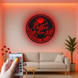 Cartel de metal personalizado con luz LED para bar de café, regalo personalizado para amantes del café, decoración de cocina