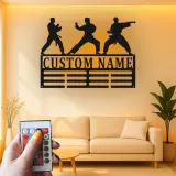 Insegna in metallo personalizzata per Karate | Arte da parete LED per arti marziali | Decorazione per Dojo e regalo per atleta