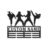 Décoration murale en métal personnalisée pour arts martiaux avec rétroéclairage LED - Cadeau pour passionnés de karaté - Décor de dojo ou de gym