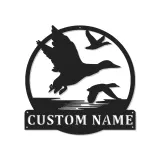 Décoration murale en métal LED silhouette de canard personnalisée pour les passionnés de faune