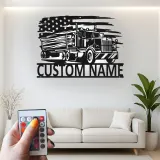 Cartel de metal LED personalizado para camiones, regalo para camioneros, decoración de pared de garaje para entusiastas de camiones
