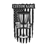 Custom Disc Golf Basket Led Light Metal Wall Art Personalized Gift for Disc Golfers Game Room or Man Cave Decor