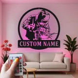 Décoration murale en métal LED personnalisée pour soudeur - Cadeau pour passionnés de soudage, décoration de garage ou d'atelier
