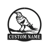Cartel de metal LED de cuervo personalizado, regalo único para amantes de la naturaleza, acento decorativo para el hogar