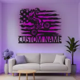 Insegna in metallo LED personalizzata per ciclisti con BMX Rider - Regalo per ciclisti, decorazione per camera da letto o sala giochi per adolescenti